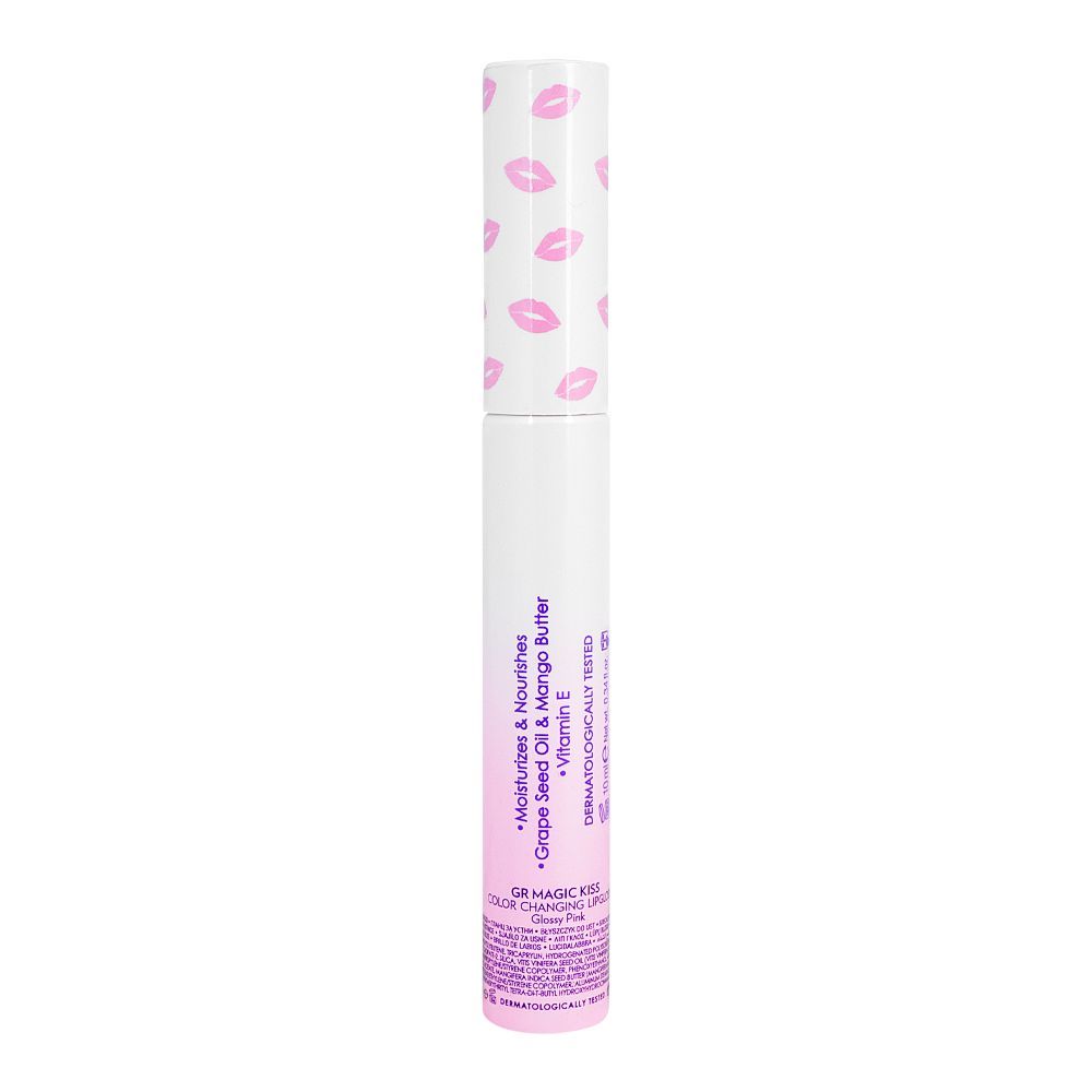 Magic Kiss Color Changing Lip Gloss, Glossy Pink