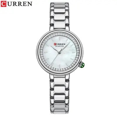 C9089L Curren SILVER Dial Silver Stainless Chain Steel Analog Quartz Women's Watch.