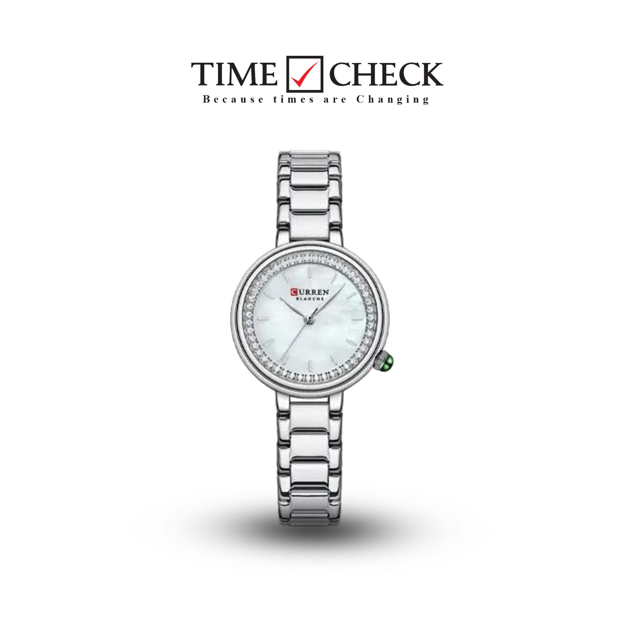 C9089L Curren SILVER Dial Silver Stainless Chain Steel Analog Quartz Women's Watch.