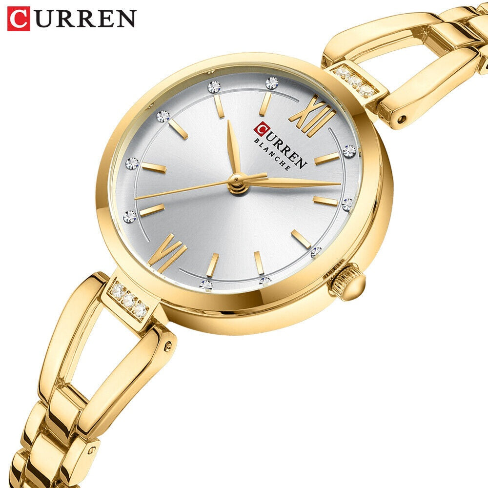 C-9092L Curren multiple colour Dial  Stainless Steel Chain Analog Quartz Women's fashion Watch.