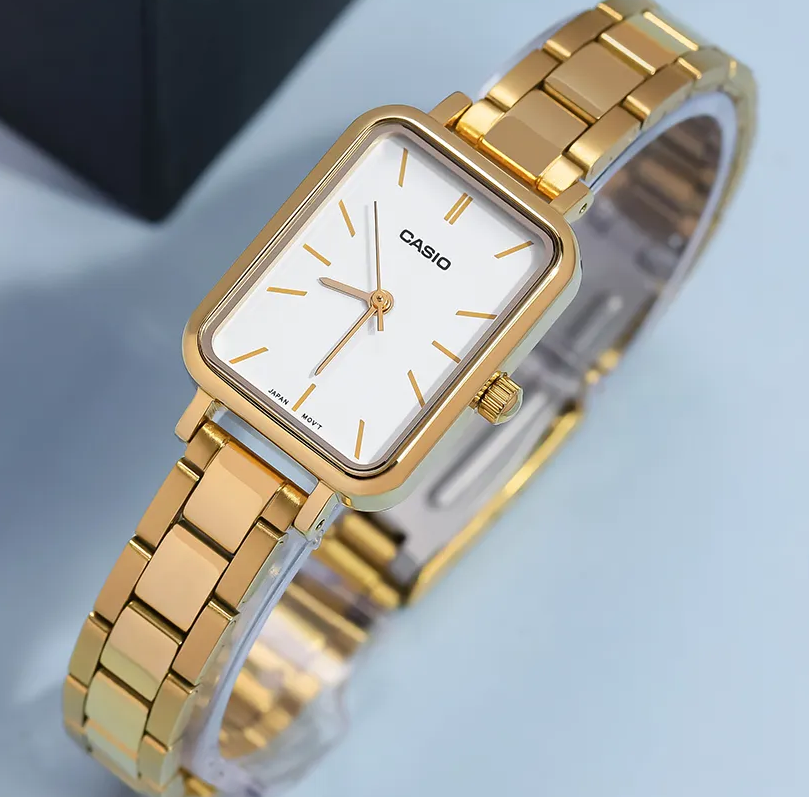 LTP-V009G-7EUDF Casio White Dial Silver Stainless Steel Analog Quartz Women's Watch.