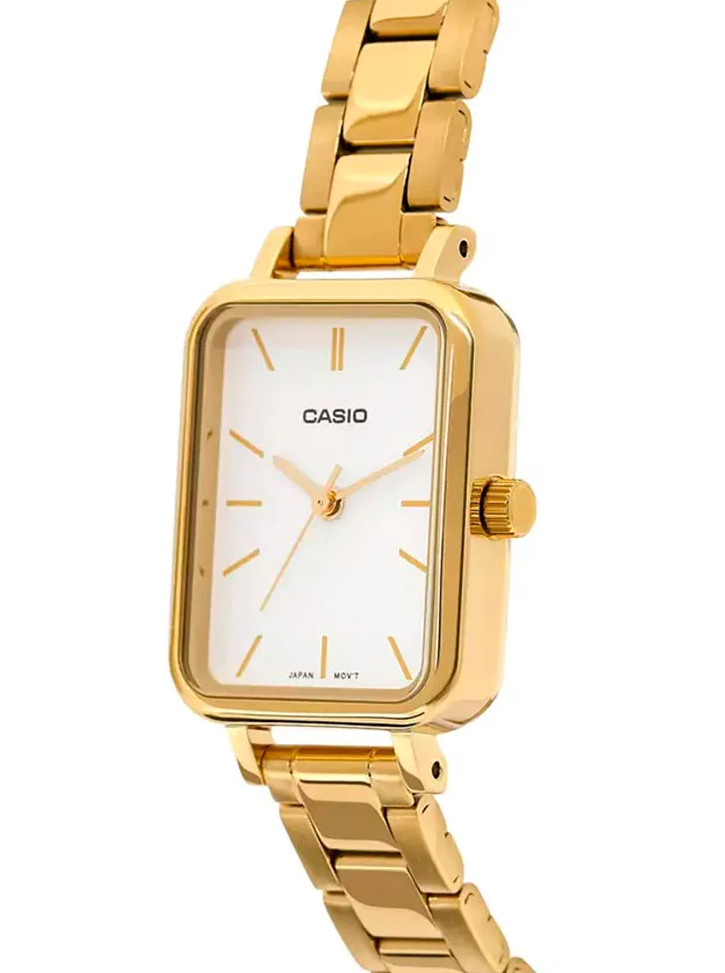 LTP-V009G-7EUDF Casio White Dial Silver Stainless Steel Analog Quartz Women's Watch.