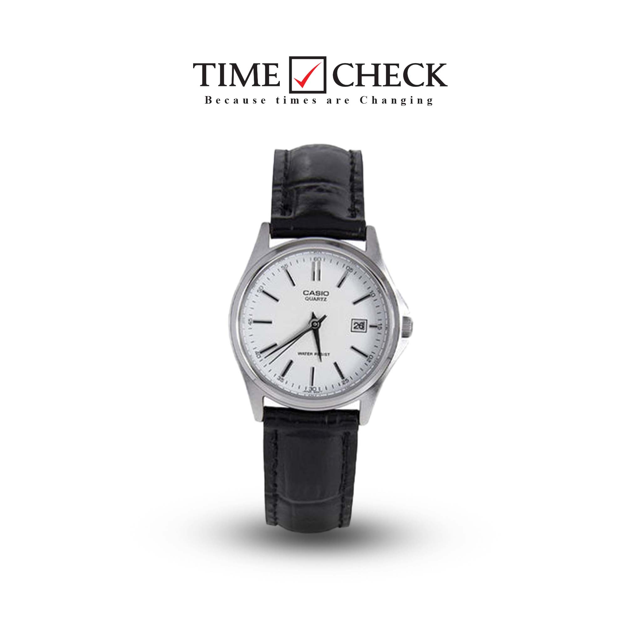 LTP-1183E-7ADF Casio Leather Strap Analog Quartz Women's Watch.