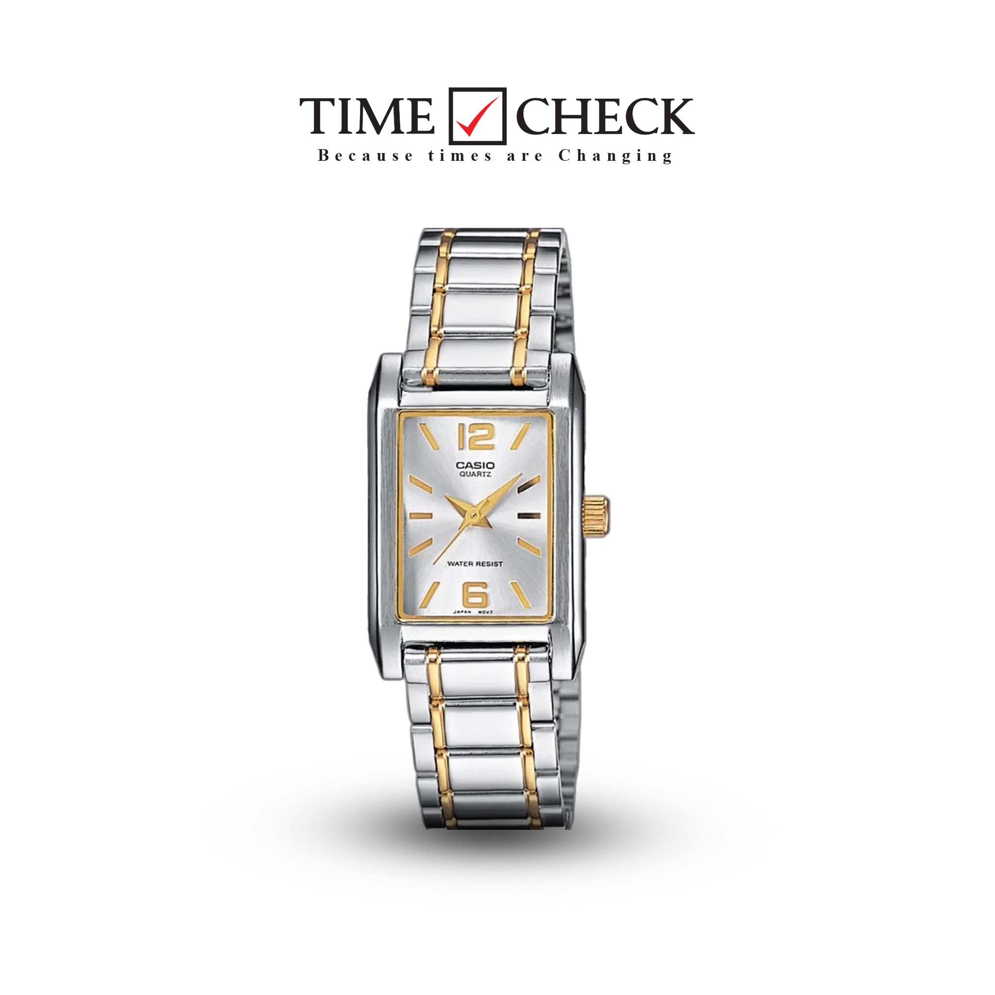 LTP-1235SG-7ADF Casio Silver Dial Stainless Steel Analog Quartz Women's Watch.