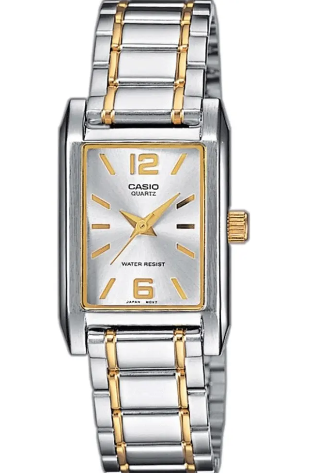 LTP-1235SG-7ADF Casio Silver Dial Stainless Steel Analog Quartz Women's Watch.