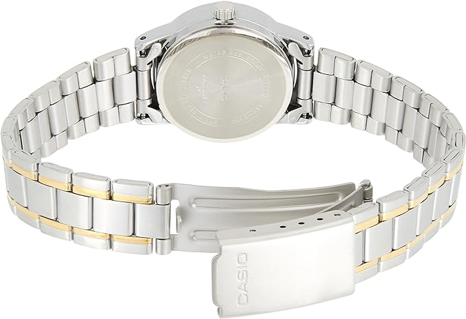 LTP-V002SG-9AUDF Casio Silver Stainless-Steel Analog Quartz Women's Watch.