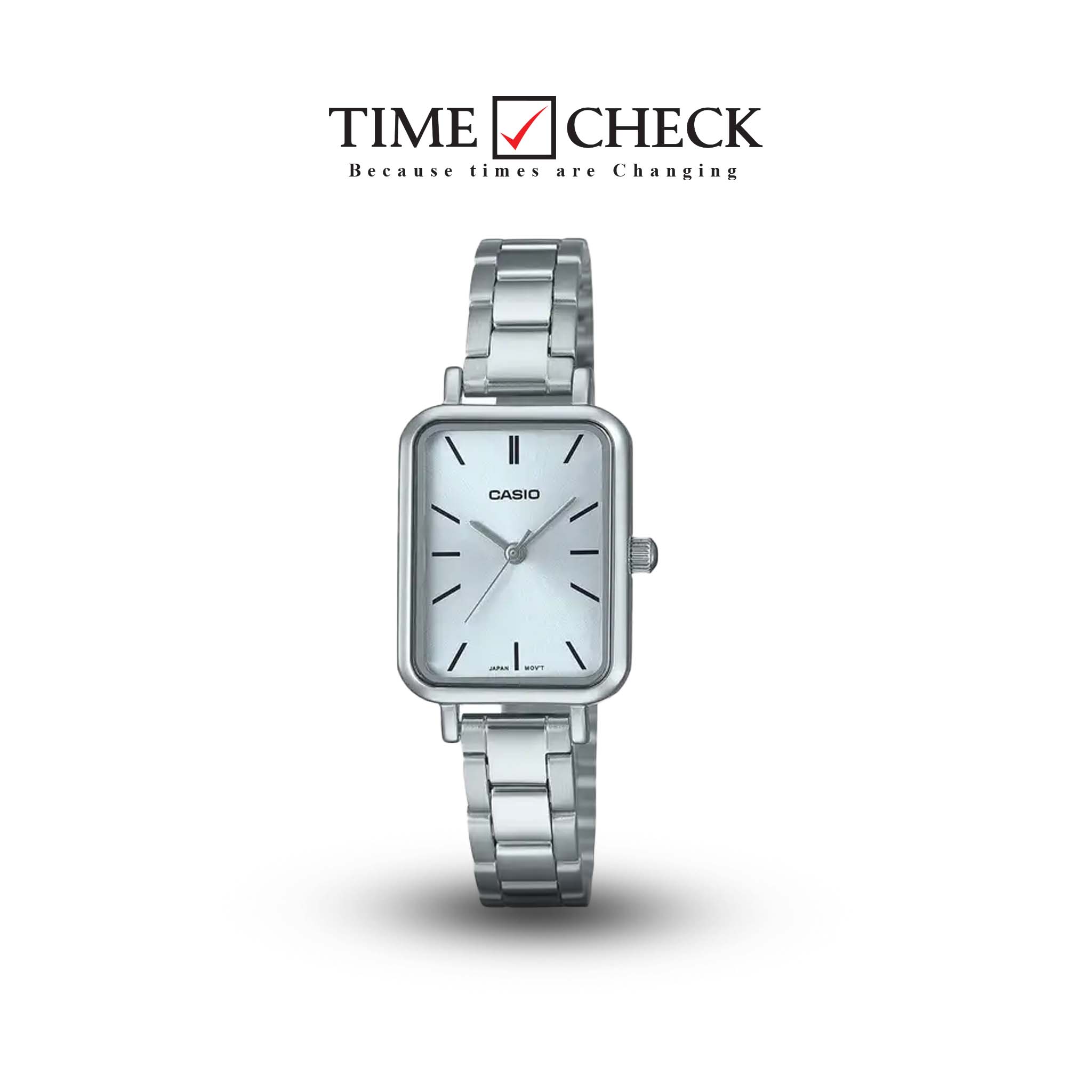 LTP-V009D-2EUDF Casio Silver Dial Silver Stainless Steel Analog Quartz Women's Watch.