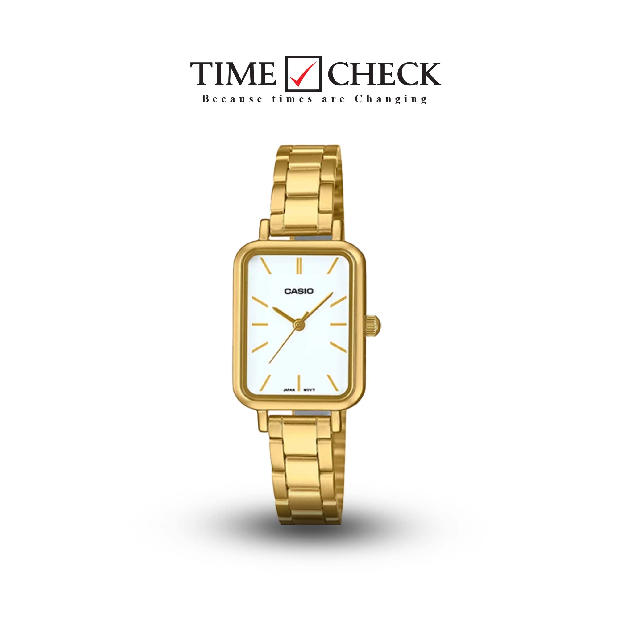 LTP-V009G-7EUDF Casio White Dial Silver Stainless Steel Analog Quartz Women's Watch.
