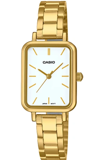 LTP-V009G-7EUDF Casio White Dial Silver Stainless Steel Analog Quartz Women's Watch.