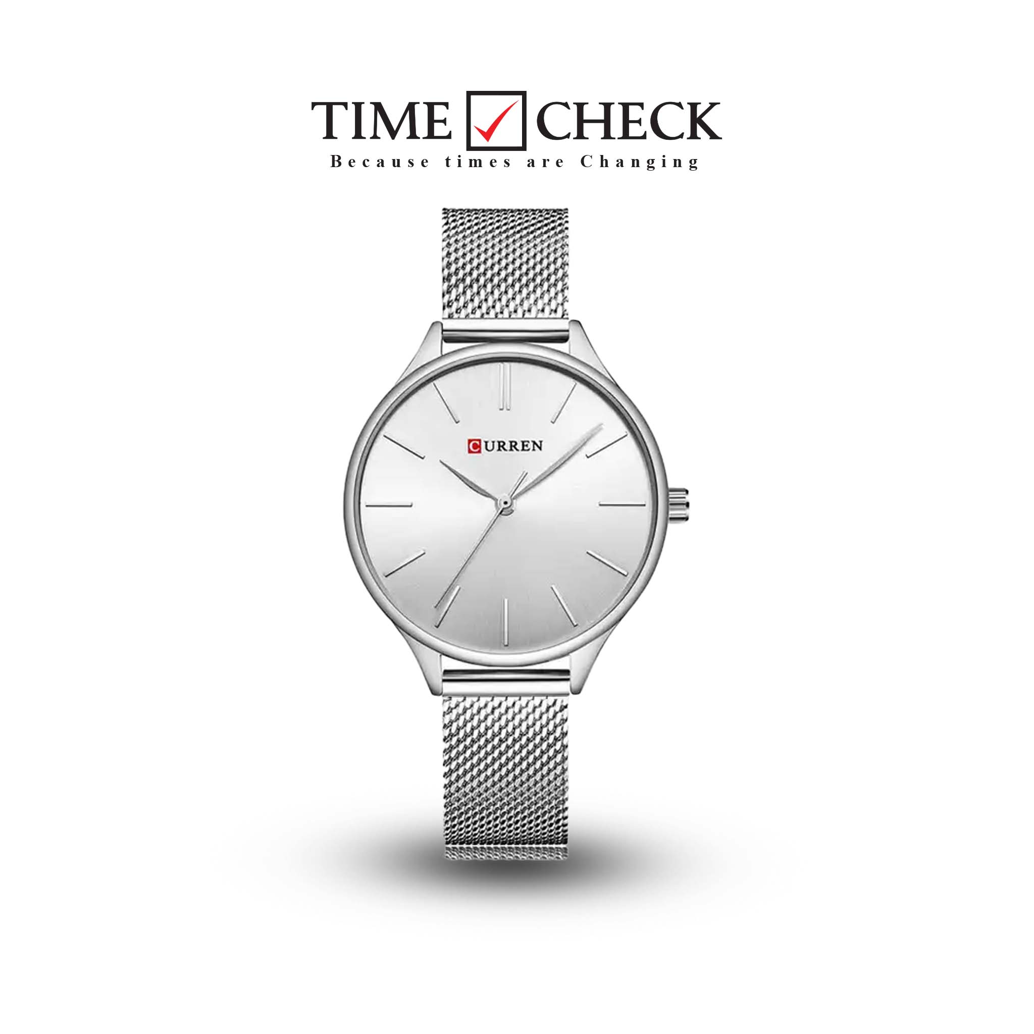 C9024L Curren Silver Dial Silver Stainless Steel Chain Analog Quartz Women's Watch.