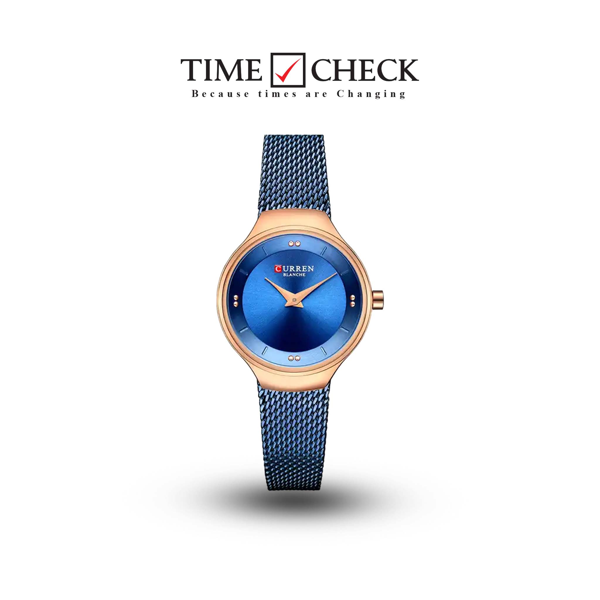 C-9028L Curren Blue Dial Blue Stainless Steel Analog Quartz Women's Watch.