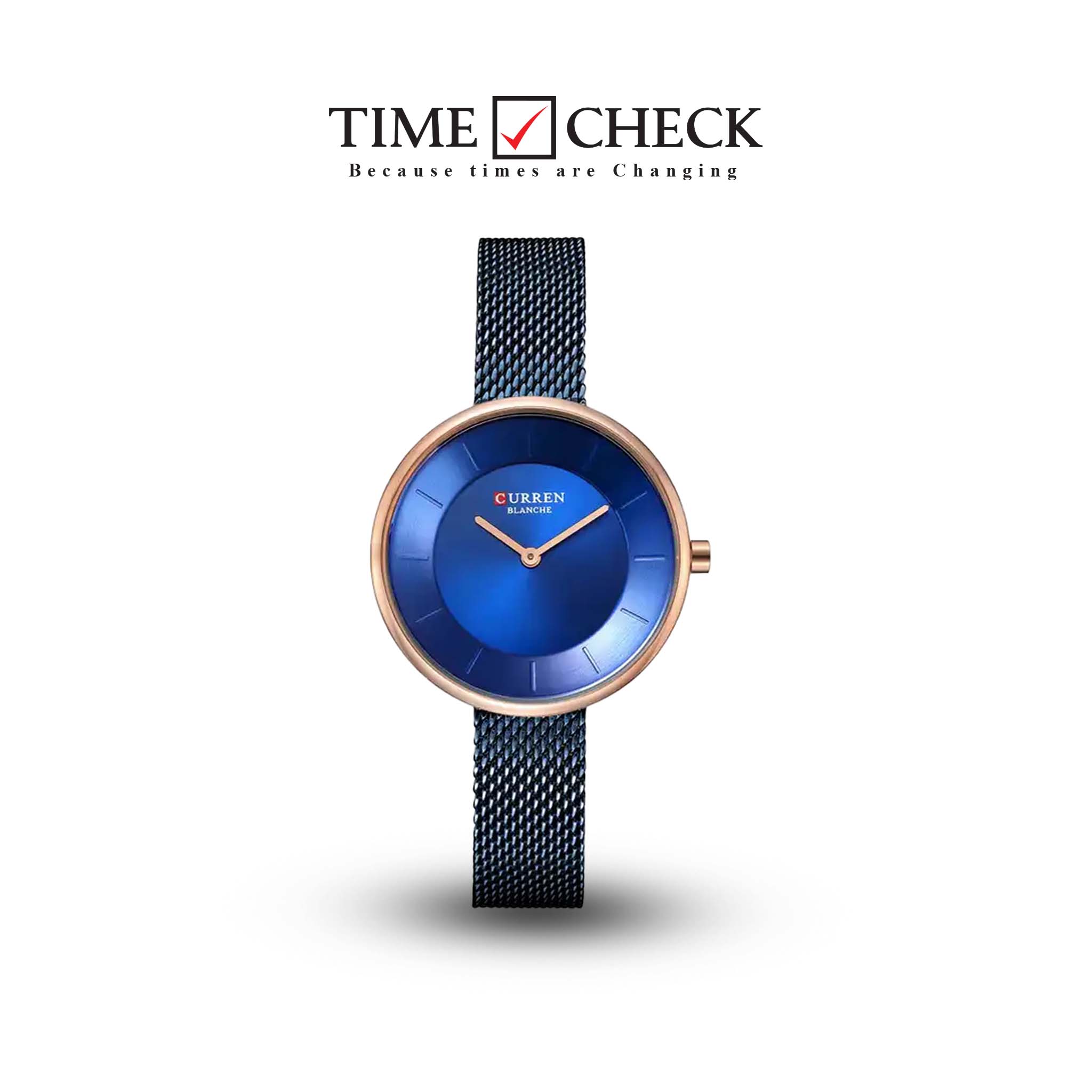 C9030L Curren Blue Dial Blue Stainless Steel Band Analog Quartz Women's Watch.