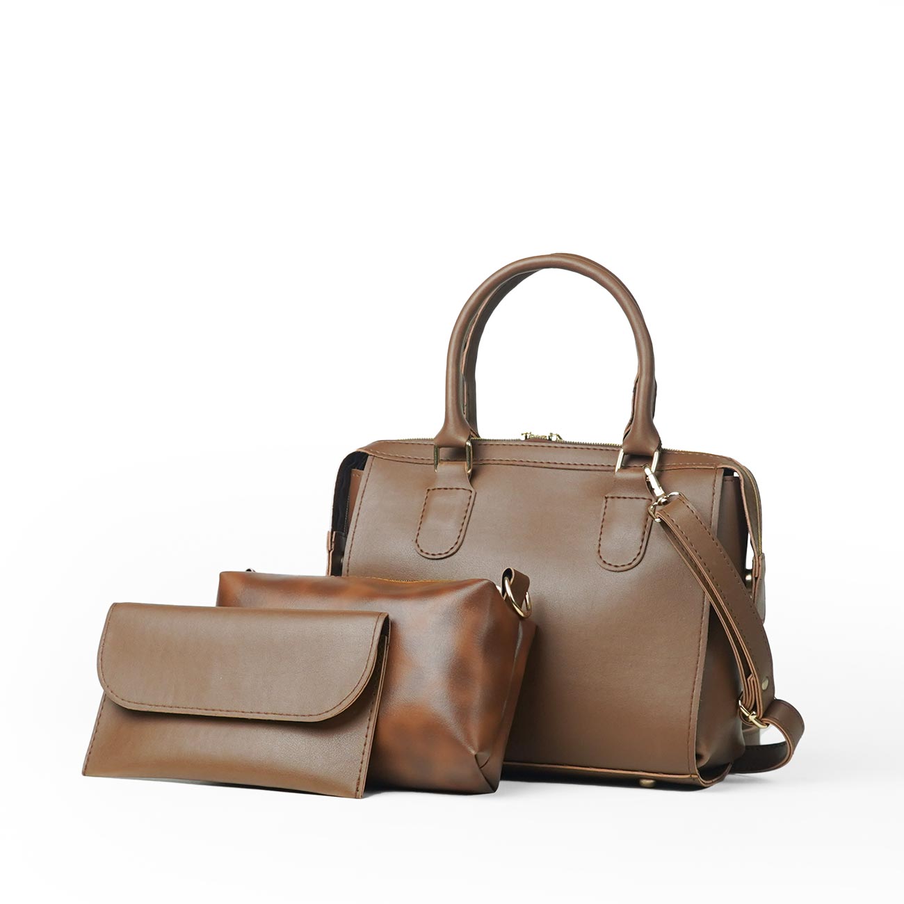 Olive Bag Set of 3 Brown